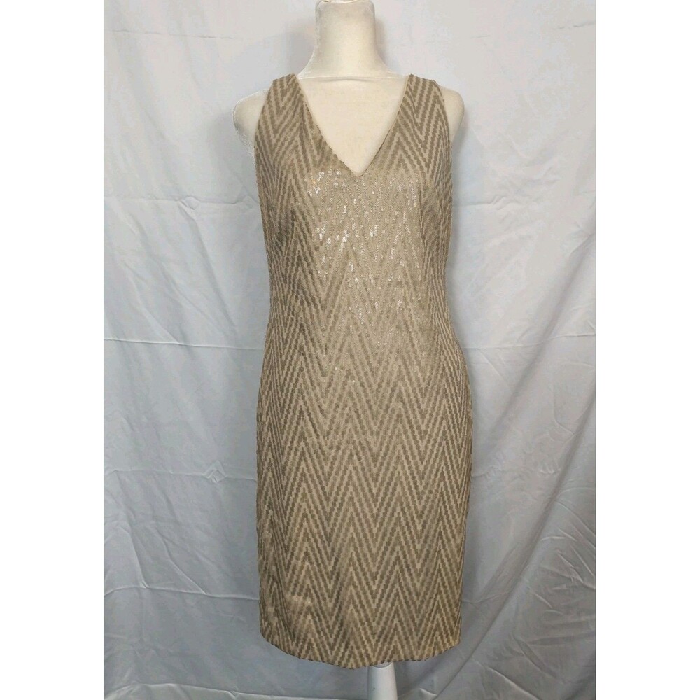 Lauren Ralph‎ Lauren Metallic champagne Dress size 6 Formal, Regency, Ball